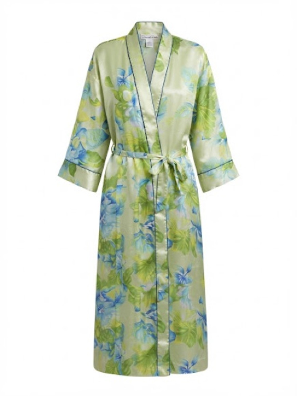 Oscar de la Renta Floral Satin Long Robe XS